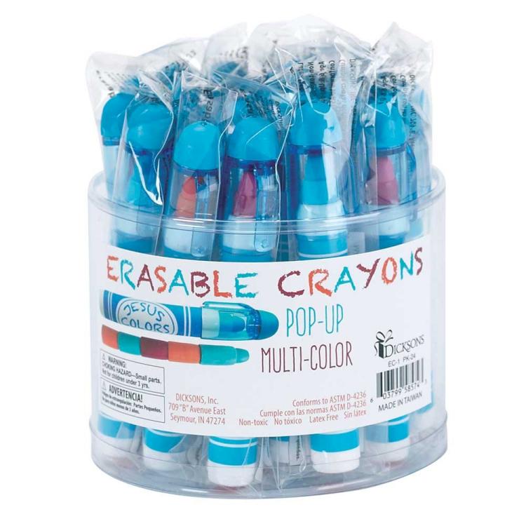 Pop Up Multi Color Erasable Crayon