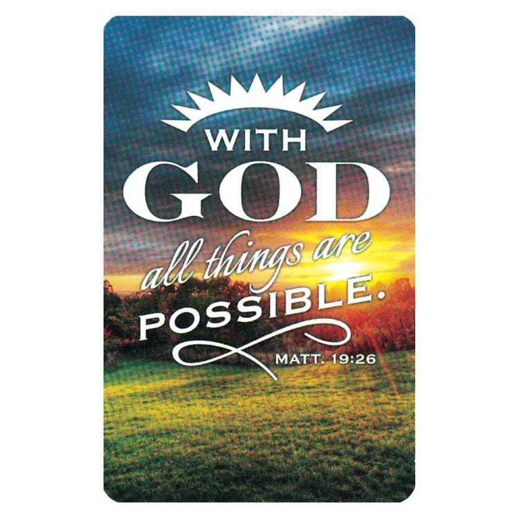 With God All Things Pocket Card