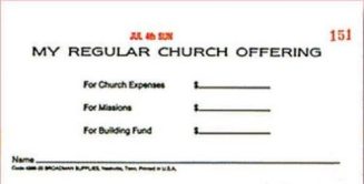 3 Fund Weekly Offering Envelopes